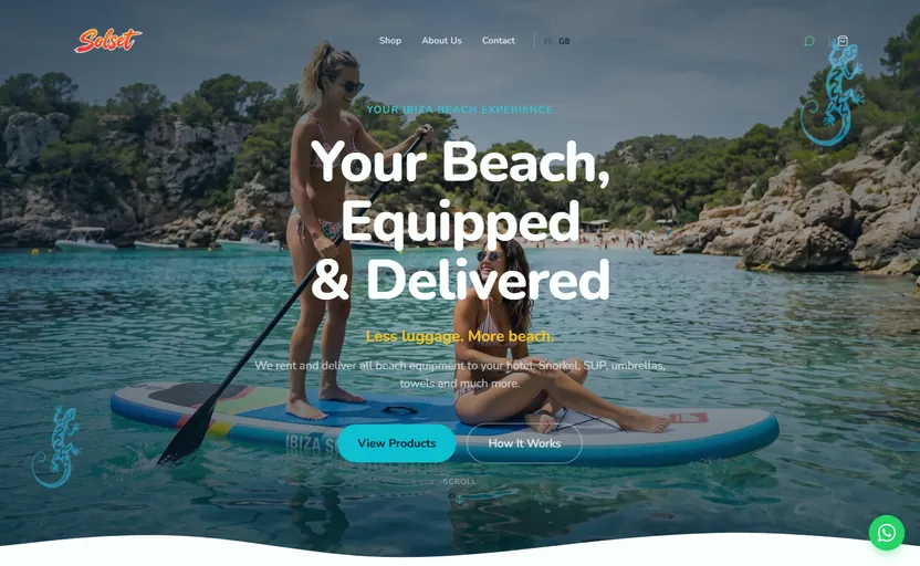 Solset — Beach equipment rented and delivered to the hotel